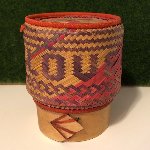 Vtg Woven “Love Forever” Stash Cannister - Picture 1 of 10